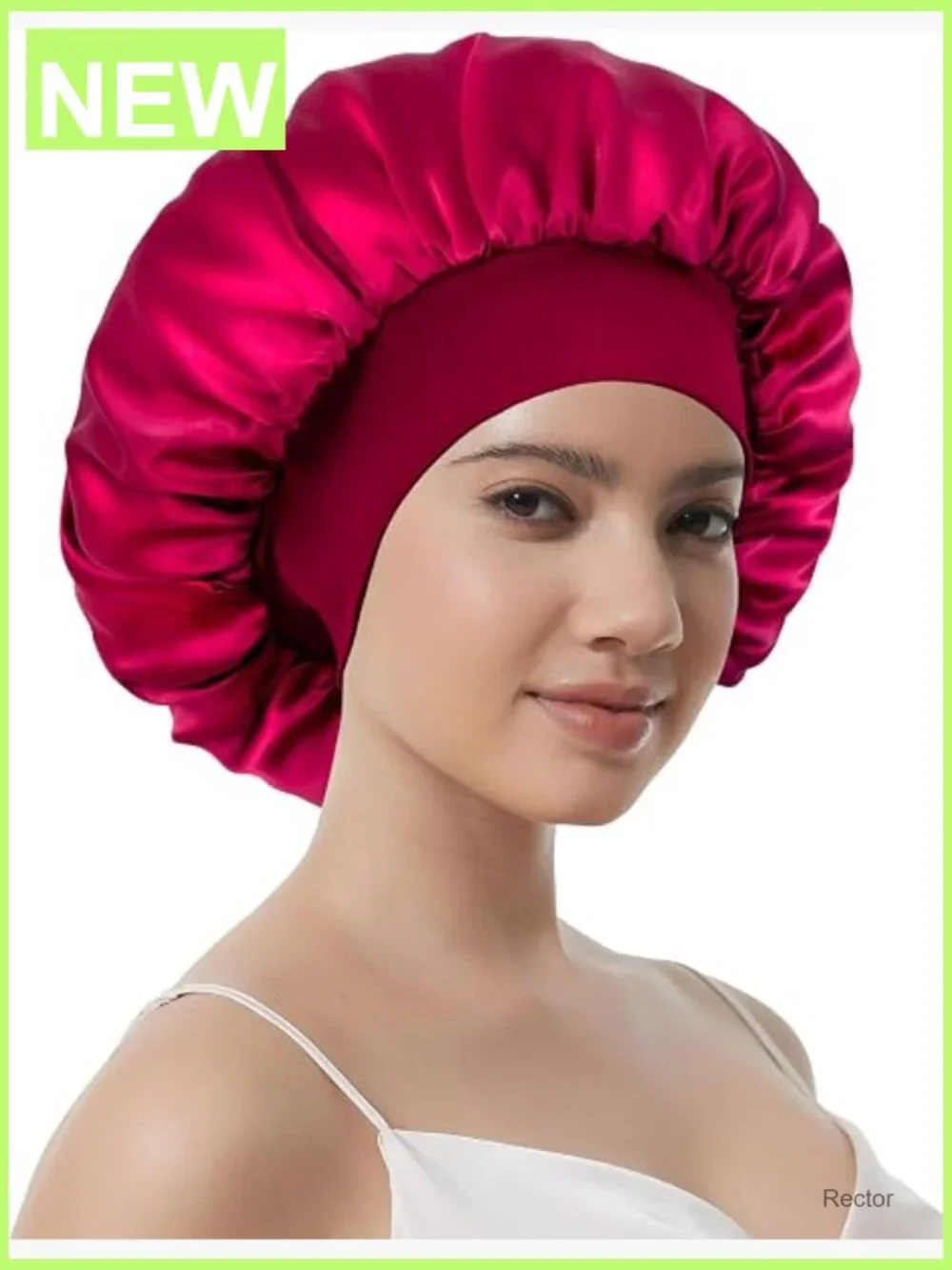 100% Mulberry Silk Bonnet for Sleeping, Double Layer Sleep Cap with Elastic